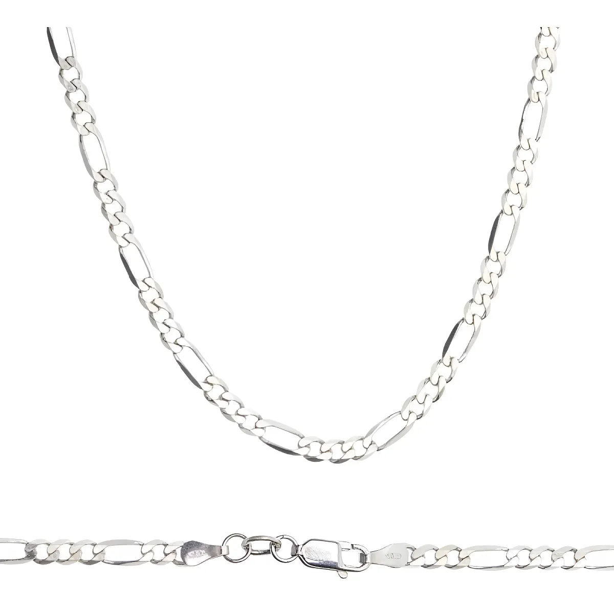 Ortiz Espinosa Collar Figaro De Plata 925 Medida 45cm X 3.0