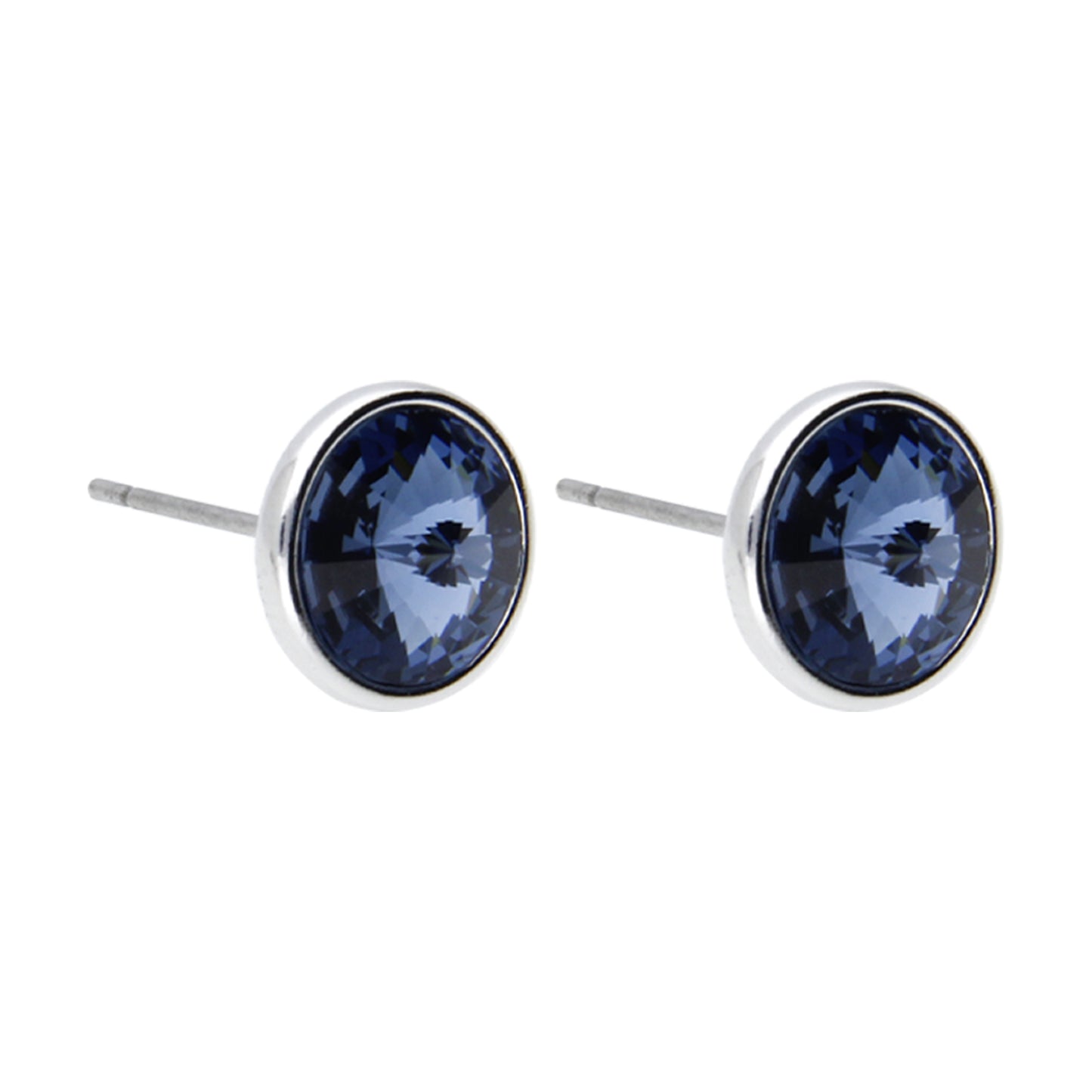 Arete Rivoli Baño De Rodio | Cristal Europeo Azul