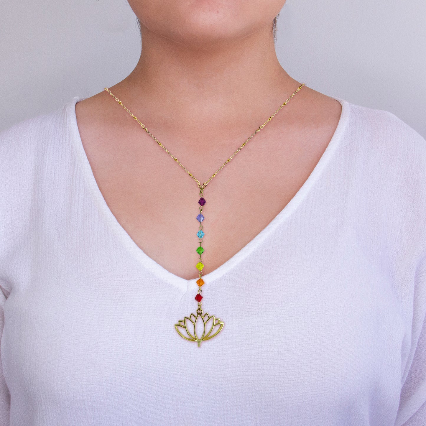 Collar 7 Chakras Flor de loto