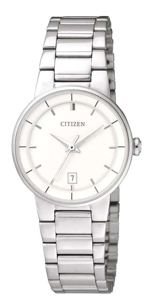 Reloj Citizen Quartz Dama Gris M&l Eu6010-53a - S022 Color Del Fondo Blanco