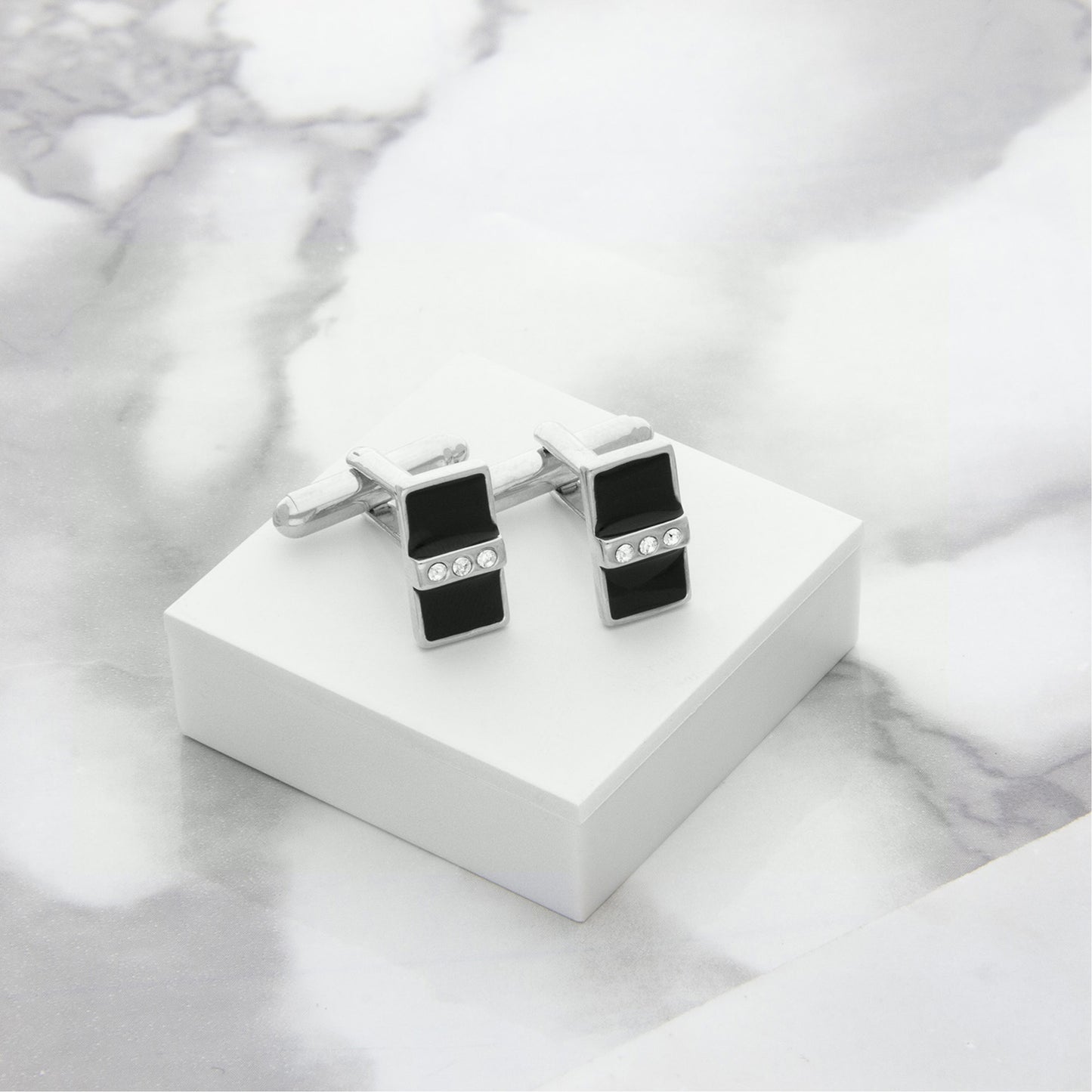 Mancuernillas Domino | Baño de Rodio