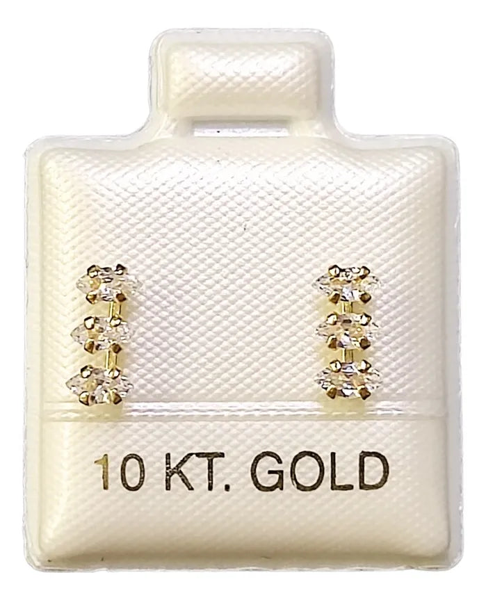 Broquel Oro 10k | Tresillo Blanco L