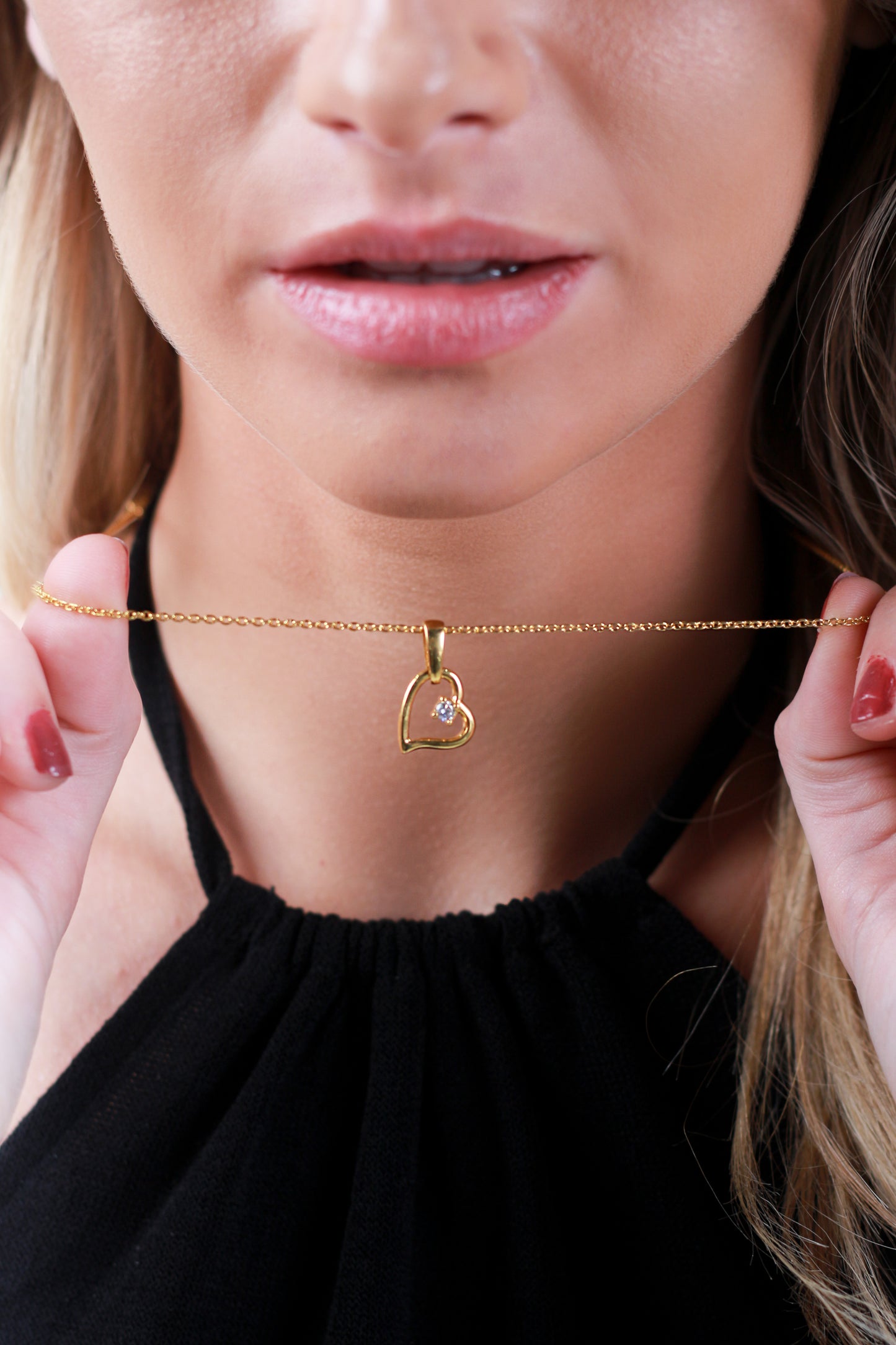 Collar Corazón Fansy | Baño de Oro | Zirconia