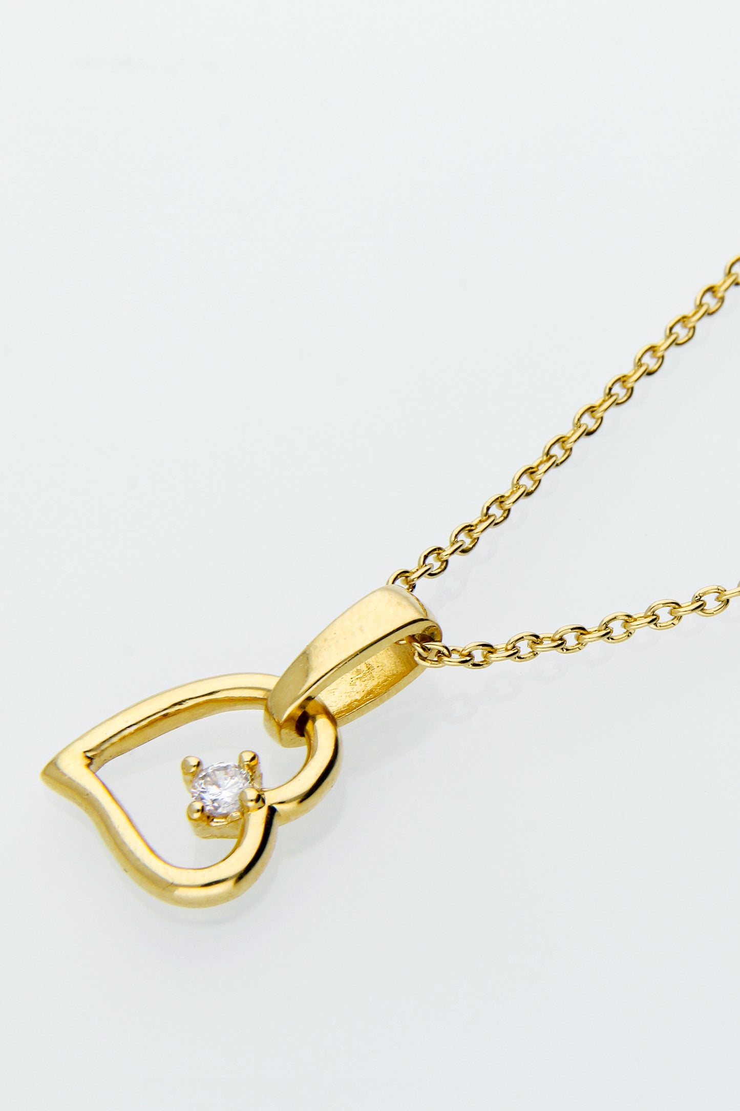 Collar Corazón Fansy | Baño de Oro | Zirconia