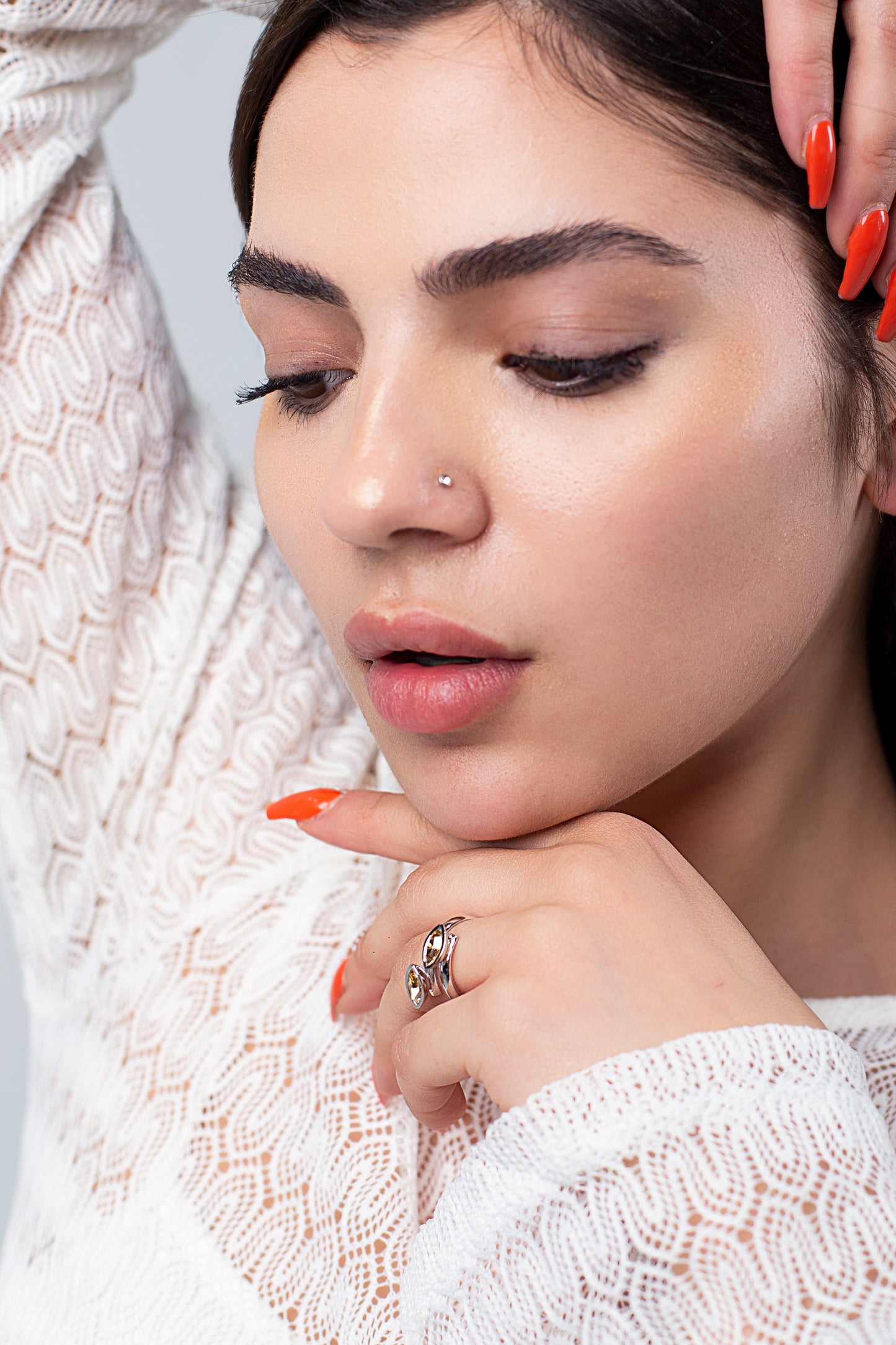 Anillo Navette | Baño de Rodio | Golden