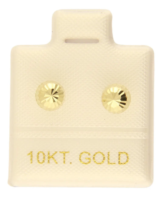 Aretes / Broquel Hongo 4mm Oro 10k Ortiz Espinosa