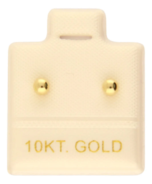 Aretes / Broquel Bola Amarilla 2 Mm Oro 10k Ortiz Espinosa