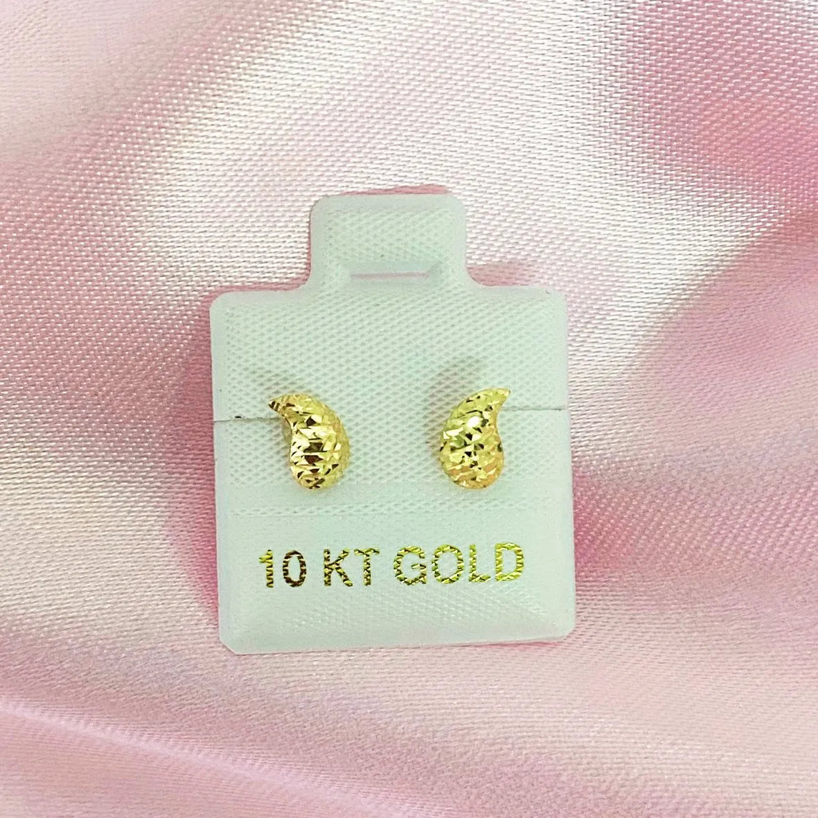 Broqueles Premium Oro 10k Gota Diamantada Ch Ortiz Espinosa