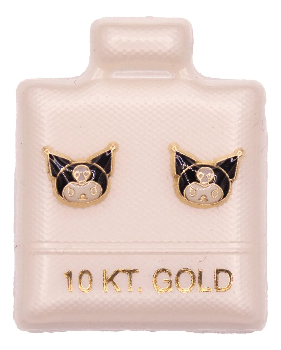 Broqueles Sanrio Kuromi Oro 10k