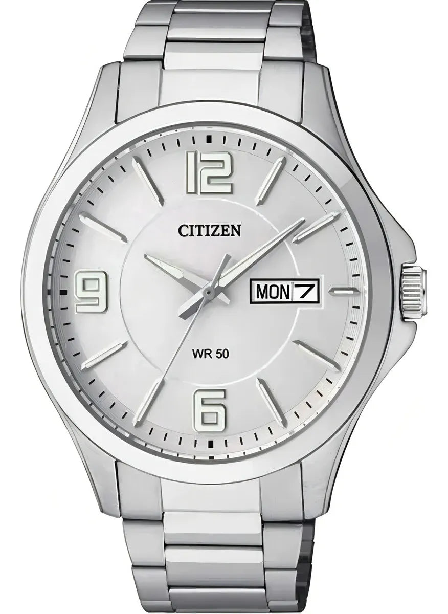Reloj Citizen 60671 Quartz Bf2001-55a Hombre Acero *watchsalas* Full Plata