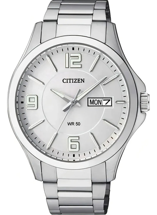 Reloj Citizen 60671 Quartz Bf2001-55a Hombre Acero *watchsalas* Full Plata