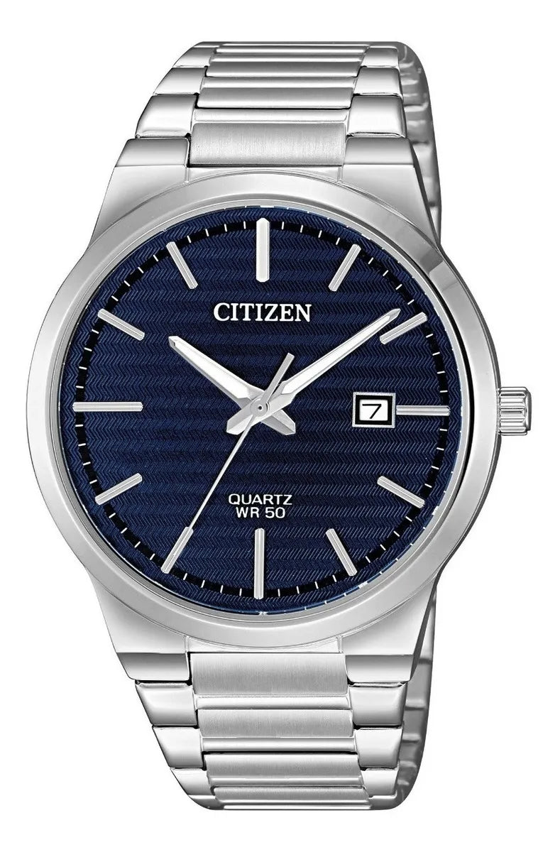 Reloj Citizen Eco-drive Bi5060-51l Color De La Correa Plata Azul 61072