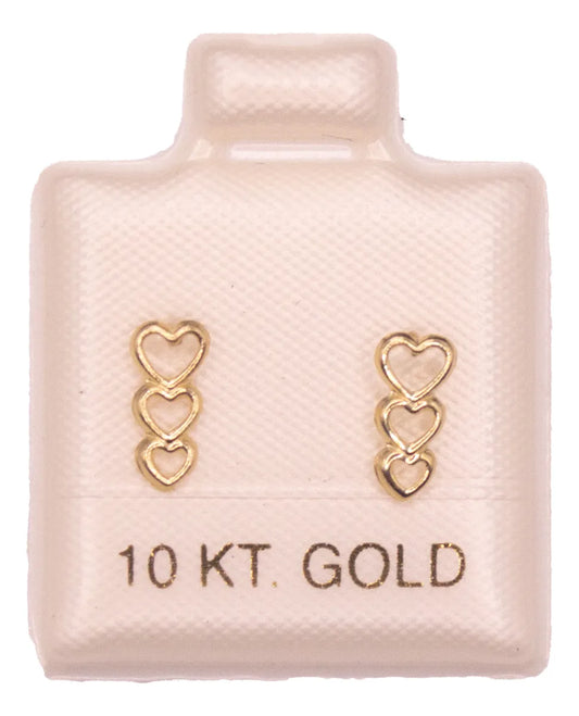 Broquel Oro 10k | 3 Corazones