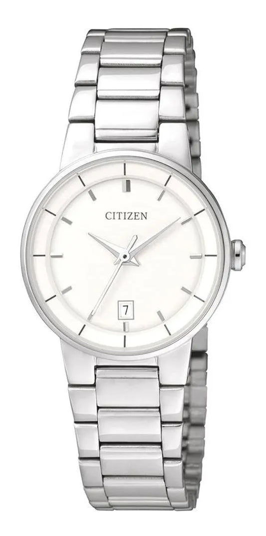 Reloj Citizen Quartz Dama Gris M&l Eu6010-53a - S022 Color Del Fondo Blanco