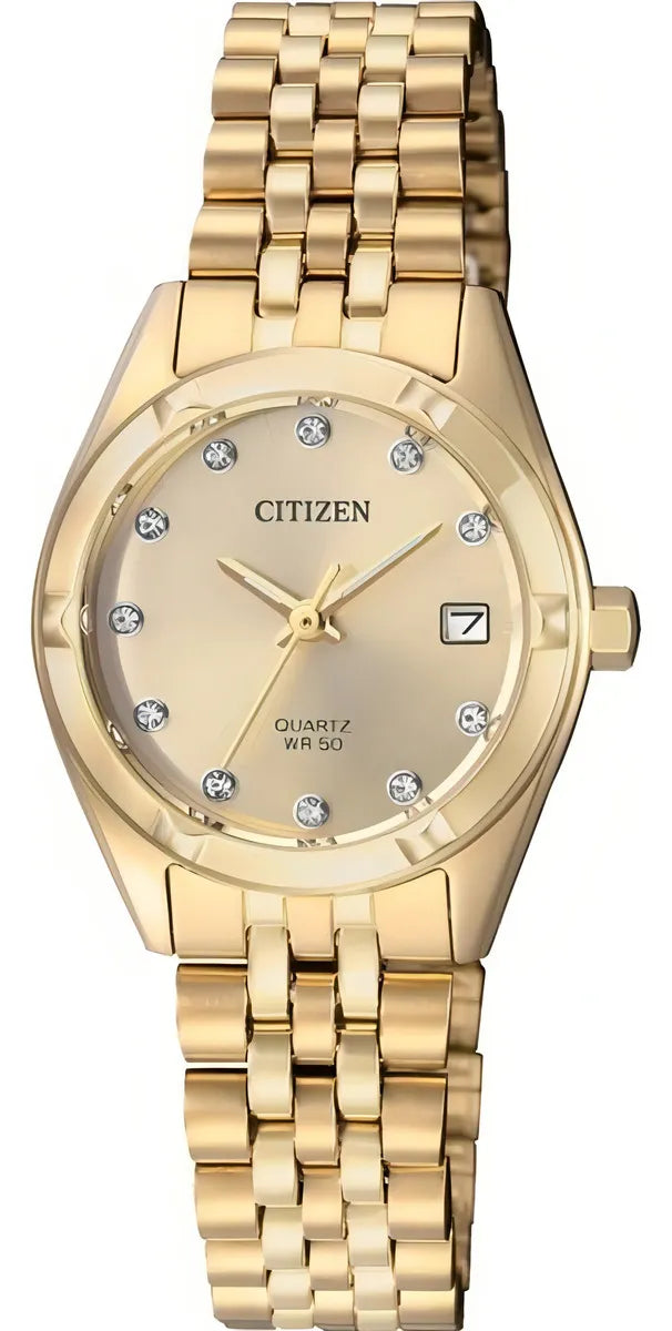 Reloj Citizen Eu605253p Original Mujer E-watch Color De La Correa Dorado Dorado 60882
