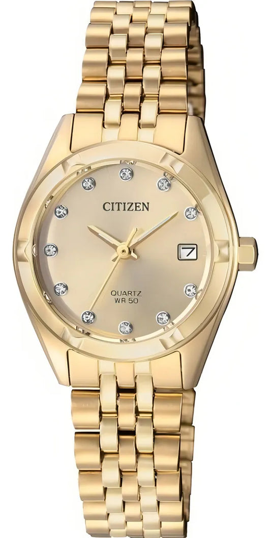 Reloj Citizen Eu605253p Original Mujer E-watch Color De La Correa Dorado Dorado 60882