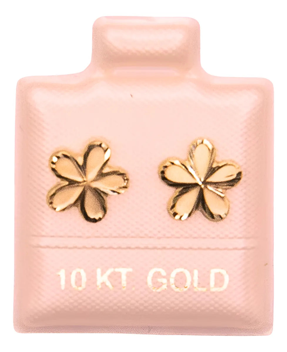 Broquel Oro 10k | Flor Diamantada