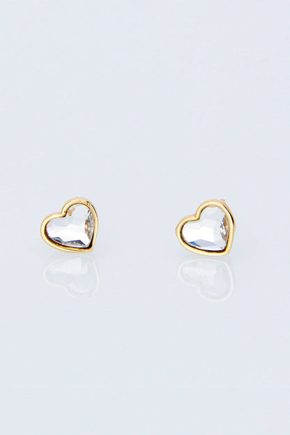 Broquel Corazón Flat | Baño de Oro | Cristal